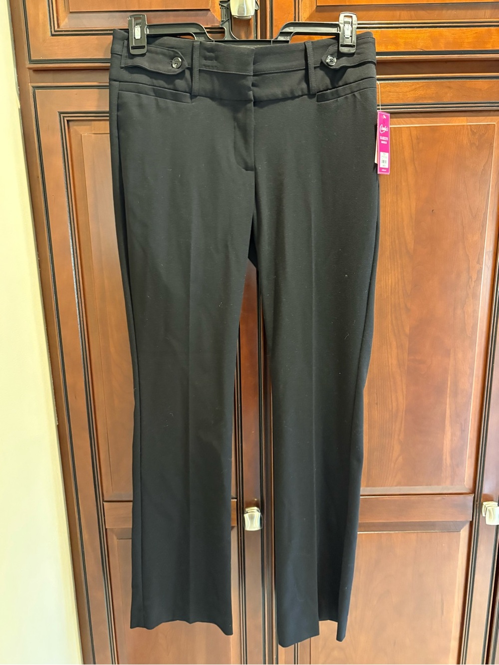 NWT Candies Marilyn Bootcut Tummy Smoothing Stretch Black Pants - 7